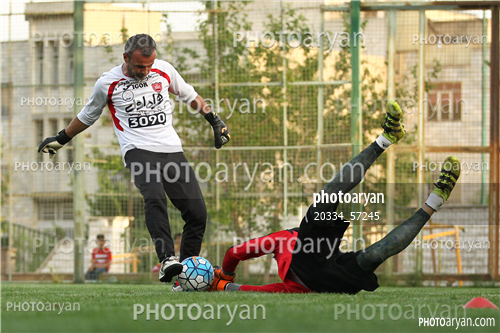 تمرین پرسپولیس در ورزشگاه خیریه عمل 96/02/23-علیرضا بیرانوند,ایگور پانادیچ,