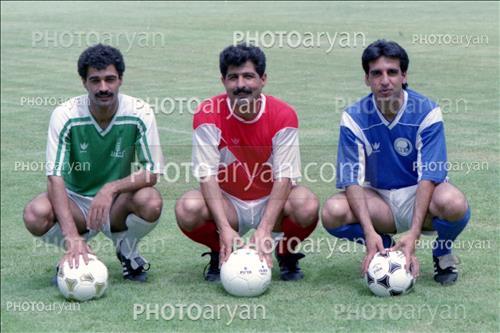 کاپیتانهای تیم های  تهرانی 1370 - محمد پنجعلی,شاهین بیانی,سیروس قایقران,